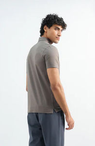 Logotipo personalizado de alta calidad de algodón mercerizado doble de color sólido liso Golf Polo en blanco fabricado por productos Huzaifa - Product Image 5