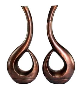 Acube Industries <b>Set</b> of 2 Modern Industrial Iron Metal Flower <b>Vase</b> Brass Flower Pot Custom Size Home Decor Foyer Festival - Product Image 1