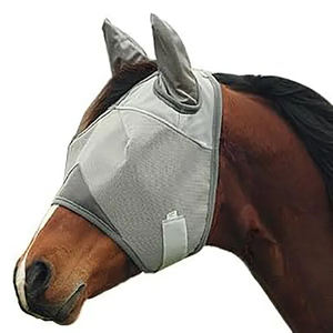 Equipo transpirable para el cuidado del caballo con protección para las orejas Máscara de mosca de caballo de malla - Product Image 4