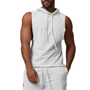 <b>Men</b> <b>Sleeveless</b> Workout Sports Wear <b>Hoodies</b> Fitness <b>Men</b> Gym <b>Sleeveless</b> <b>Hoodies</b> Vest - Product Image 1