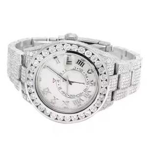 Premium Quality Vintage Fully Iced Out VVS Clarity Moissanite Diamond Quartz Stainless Steel Watch for Men with Free Delivery - Product Image 3