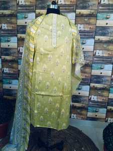 ซาลวาร์คาเมซซาเรียผ้าฝ้ายผสมลายพื้นเมืองอินเดียสำหรับงานแต่งงานและทุกโอกาส - Product Image 2