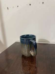 Vintage Ceramic Coffee <b>Mug</b> Retro Porcelain with Solid Pattern <b>Reusable</b> & Leak Proof for Stylish Coffee Drinkers - Product Image 4