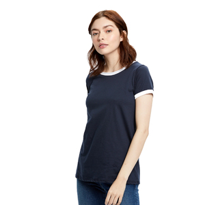 Camiseta Corta de Bambú y Algodón Sostenible para Mujer, Teñido Personalizado, Suave y Transpirable, Directo de Fábrica - Product Image 2