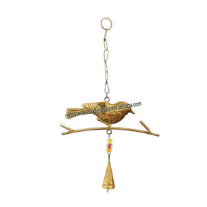 Carillon éolien en fer métal créatif personnalisé carillon éolien oiseau suspendu pour dégagement extérieur décorations de patio porche de jardin - Product Image 3