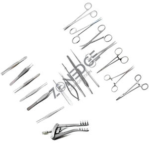 INSTRUMENTS DE DERMATOLOGIE ENSEMBLE de 19 PCS Fabricants d'équipement de dermatologie en acier inoxydable Kits d'instruments de dermatologie - Product Image 6