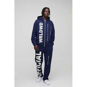 Conjuntos de Invierno 100% Algodón, Chaqueta con Cremallera y Pantalones, 2 Piezas, Conjuntos Deportivos Personalizados de Alta Calidad - Product Image 1