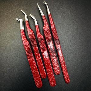 Premium Quality Eyelash Tweezers mink Lash Extension Tweezer <b>Case</b> Sustainable Volume Glitters Eyelash Tweezer Low MOQ <b>Makeup</b> - Product Image 3