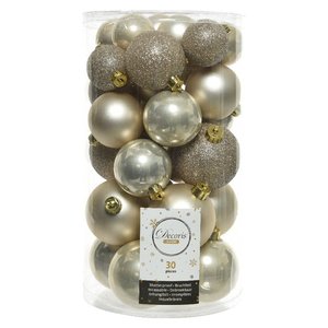 Amicasa 30-Piece Set Christmas <b>Tree</b> Balls <b>Plastic</b> Pearl 9022906 for Ornament Decorations - Product Image 1
