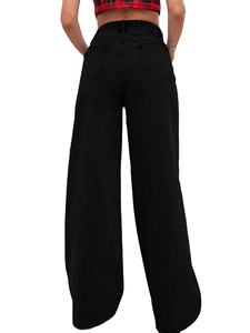 Hot-selling <b>Women</b> Casual <b>Stretch</b> Washed Denim Fashionable Straight Pants <b>Jeans</b> <b>Women's</b> High Waist <b>Jeans</b> Pants - Product Image 4