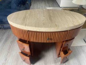 Chất lượng cao đồ nội thất sang trọng hiện đại Burl gỗ giao diện điều khiển Bảng viết Bàn máy tính bàn Đối với trang chủ - Product Image 6