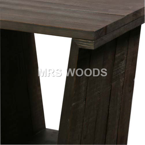 MRS WOODS Table console noire Table d'entrée moderne en bois Console Tables murales minimalistes italiennes modernes - Product Image 2
