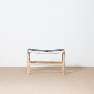 <b>Outdoor</b> Synthetic Rattan Footstool with Solid Teak Wood for Hotel or Apartment <b>Furniture</b> - Product Image 2