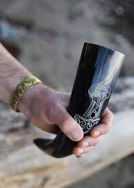 Pieza decorativa Náutica de forma natural de cuerno para beber pulido vikingo para itames de Año Nuevo y Navidad - Product Image 5