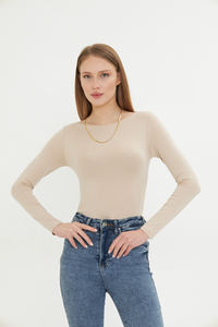 Body à col bateau et manches longues pour femme - Product Image 2