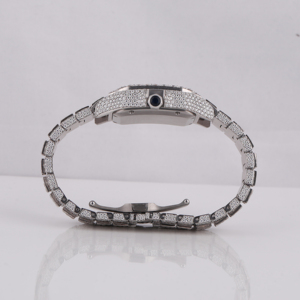 Diferentes formas Lab Grown Diamond Studded Square Full Iced Out Watch Hip Hop Rapper Automatic Wrist Reloj de lujo - Product Image 4