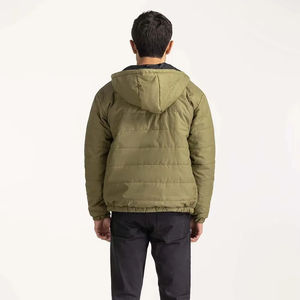 แจ็กเก็ตขนปักเป้าเข้ารูปสำหรับผู้ชาย2025เข้ารูปฤดูหนาวดีไซน์แฟชั่นปกตั้งได้ผ้าแคนวาสแบบเรียบ - Product Image 2