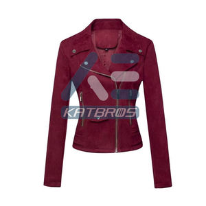 Veste en cuir véritable audacieuse pour femme, fabrication supérieure, coupe ajustée, vêtement d'extérieur chaud de qualité supérieure, élégant et contemporain - Product Image 3