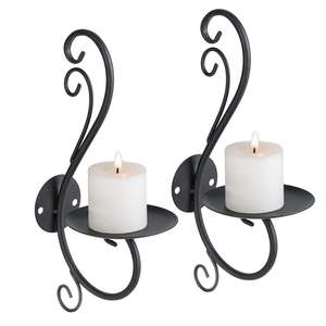 Support à bougies votives au design moderne avec finition noire thermolaquée pour la décoration murale et de table, fournisseur direct pour la maison et le bureau - Product Image 6