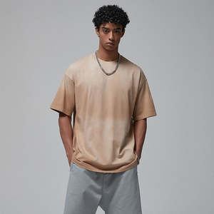 เสื้อยืดผ้าฝ้ายสะพายไหล่ทรงหลวมสำหรับผู้ชายเสื้อยืดพิมพ์ลายกรดสไตล์บอยซี่วินเทจ - Product Image 1