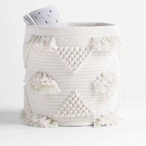 Cesta de almacenamiento tejida a mano New Look Estilo bohemio Cesta de almacenamiento plegable tejida a mano tejida natural Fabricante de fábrica ITHL - Product Image 2