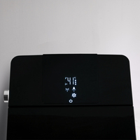 Toilette intelligente de style japonais noire brillante A215, à poser au sol avec évacuation en P et réservoir d'eau dissimulé
