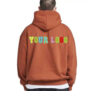 Sweat à capuche 100% coton avec logo personnalisé pull-over en polaire épais vêtements chauds en vrac en gros pour des promotions et des vêtements décontractés à la mode - Product Image 2