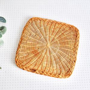 Napperon élégant bohème naturel en jonc de mer tissé à la main décor à la maison DHT artisanat usine en gros - Product Image 3