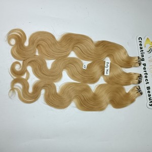 ผมต่อแบบลอนผมเวียดนามสีบลอนด์613ผมมนุษย์ดิบ60เม็ด - Product Image 5