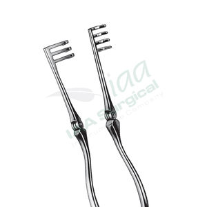 Retractor Cerebelar Autoajustable Adson de Acero Inoxidable 4x4 con Puntas Afiladas y Mango de Anillo con Trinquete para Uso Médico Quirúrgico Hospitalario, Certificado CE - Product Image 2