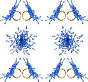 Papier Polyéthylène Serviette Rond Feuille Bleu Unique Vintage En Forme De Mariage Table Décor Exclusif Serviette Rond Indien De Noël - Product Image 4