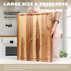 Planche à découper en bois pour apéritifs, charcuteries et préparation culinaire – Accessoires de cuisine portables et durables - Product Image 6
