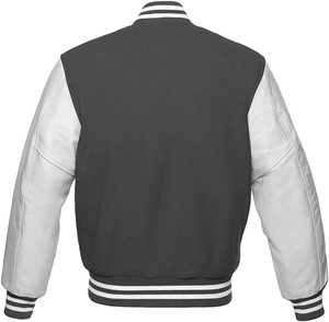 Vestes Letterman en cuir de laine de haute qualité pour hommes avec col montant en gros Varsity CollegeBaseballjacket vierge pour hommes - Product Image 3