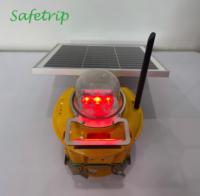 Éclairage LED portable pour extrémité de piste, rouge, rechargeable, pour aéroport et aérodrome, avec panneau solaire en option