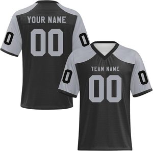 High Quality Custom American Football Jerseys Quick Dry <b>Mesh</b> Polyester Heat Transfer Print Plus Size OEM Wholesale Teamwear - Product Image 4