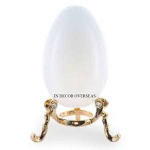 Lot de 3 porte-oeufs en métal robuste plaqué or de haute qualité pour la maison et l'hôtel Accessoires de cuisine - Product Image 3