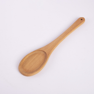 Ensemble d'ustensiles de cuisine en bois de hêtre 4 pièces - Cuillère, fourchette, spatule et pince en bois naturel - Outils de cuisson et de service antiadhésifs de qualité supérieure - Product Image 3