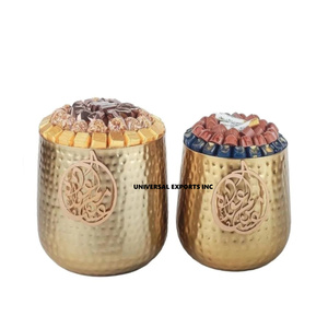 Plateau décoratif à chocolat en métal Bol sucré de créateur fini personnalisé Nouveau bol à chocolat de luxe de forme ronde - Product Image 5