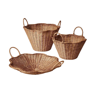 Panier de rangement en rotin festonné, fabrication vietnamienne, vente en gros, écologique, tissé en osier, décoration de table, organisateur pour la maison - Product Image 6