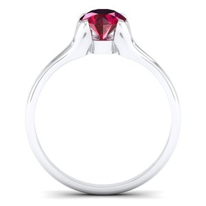 Étonnante rubis Sparkler Bagues en argent sterling 925 avec pierres précieuses Rubis naturel & Def VVS Moissanite Exquisite Fine Women Jewelry - Product Image 4