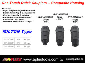 Aplus อุปกรณ์ต่ออากาศ GYP-AM30SMP แบบปลดออกได้อย่างรวดเร็ว3/8 \ "ตัวผู้ทำจากพลาสติกผิวเรียบ PA66ตัวผู้ - Product Image 2