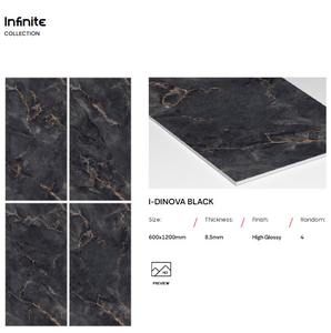 Carreaux de sol et de mur en porcelaine émaillée aspect marbre onyx de haute qualité 600X1200mm antidérapants, polis à haute brillance pour la maison, le salon - Product Image 4