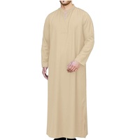 Broderie personnalisée, impression, thobes pour hommes, vêtements musulmans turcs arabes islamiques, grande taille, respirant, vente en gros, longue jubba pour hommes, thobe