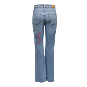 2025 Blue High <b>Waist</b> Full Length <b>Jeans</b> Women Denim <b>Jeans</b> Fashion Mom Pockets Style Skinny <b>Jeans</b> Woman OEM Serviced Custom - Product Image 4
