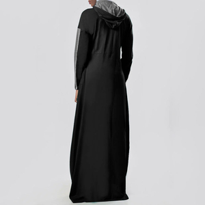 Abaya Musulmana Modest Personalizada para Mujer, Algodón, Poliéster, Chifón, Estilo Simple en Línea A, Vestido Formal de Noche, Talla Grande, Venta al por Mayor - Product Image 5
