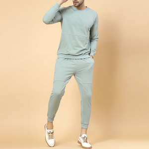 Conjunto Deportivo de Alta Calidad para Hombre, Sudadera con Capucha y Pantalones Deportivos, 100% Algodón, Felpa Estampada, Traje Deportivo de Invierno - Product Image 1