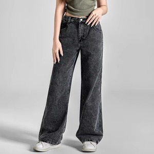 Wholesale Women Oversized Baggy <b>Jeans</b> Cotton Stretch Denim Pants Large Quantity Ladies Fashion Washed <b>Jeans</b> Supplier - Product Image 2