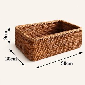 Juego de 3 Cestas Ovaladas de Ratán con Borde Trenzado, Hechas a Mano, Ecológicas, Almacenamiento Natural, Modernas, Multifuncionales, Artex Green Earth, Hechas en Hanoi - Product Image 2