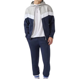 Conjunto Deportivo Masculino de Última Moda, Informal, Ajustado, Acanalado, con Capucha, de EVERGLOW para Adultos, 100% Algodón - Product Image 1