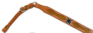 Collier de poitrine de cheval occidental en cuir de qualité supérieure avec plaque de poitrine Concho fabriquée à la main pour l'équitation - Product Image 3
